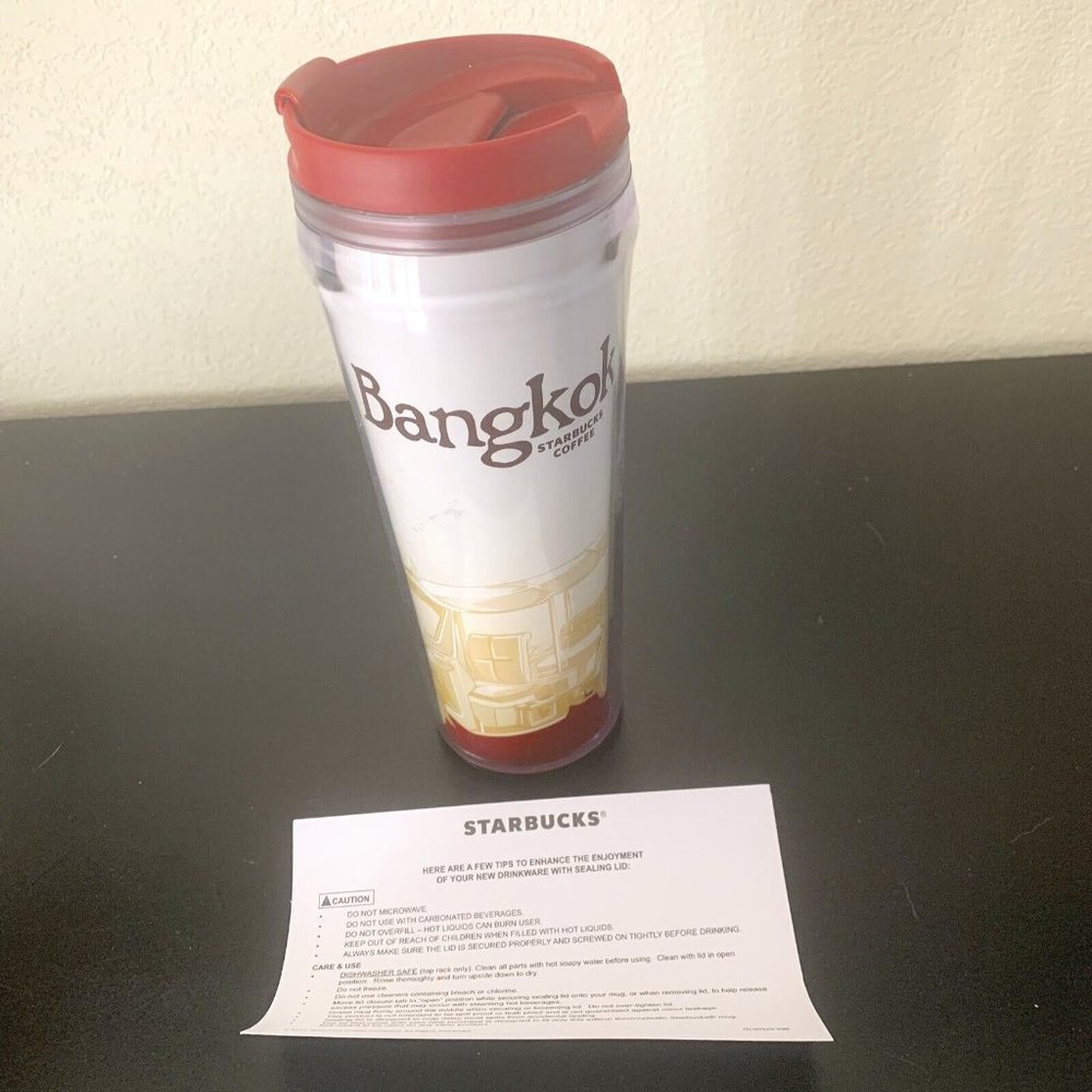 Starbucks Travel Tumbler BANGKOK CITY Thailand 12 oz Global Icon City 🆕 NEW